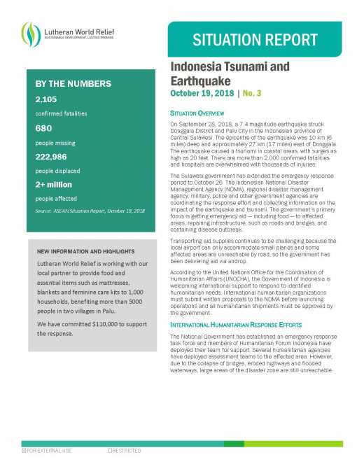 Indonesia Earthquake and Tsunami