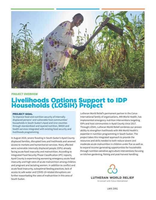 Livelihoods Options Support to IDP Households (LOSIH) Project