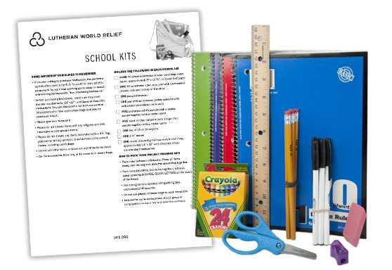 School Kit Assembly Instructions