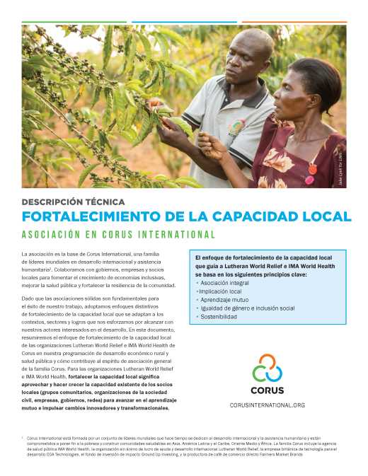 Fortalecimiento de la Capacidad Local: Resumen Técnico